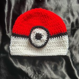 Pokemon Pokeball Knitted Crochet Beanie Hat